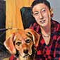 Girl and dog portrait