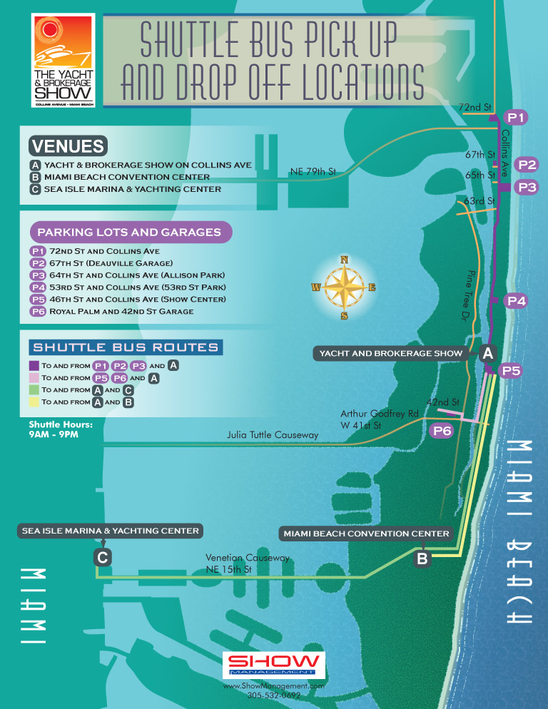 yacht and brokerage show in miami beach bus route map